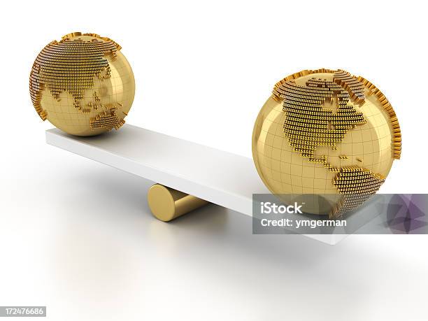 Equilíbrio Do Mercado Financeiro Global - Fotografias de stock e mais imagens de As Américas - As Américas, Austrália, Cartografia