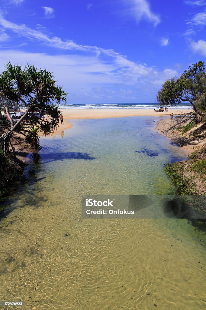 Isla de Fraser, Australia paisaje muestra corriente piscinas. - Foto de stock de Aire libre libre de derechos