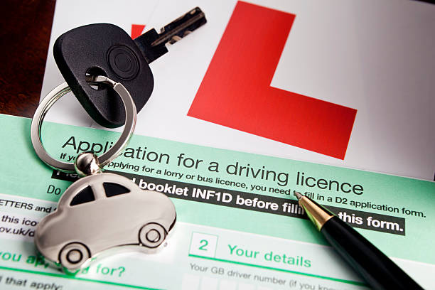Cтоковое фото UK водительских прав приложений