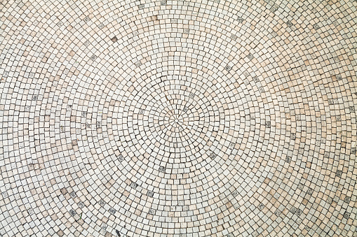 Circular White Tiles Background