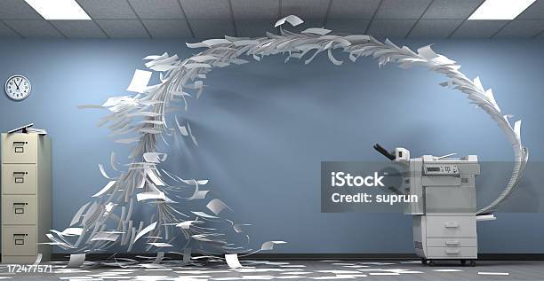Copy Machine Went Crazy Stock Photo - Download Image Now - Photocopier, Paper, Fax Machine