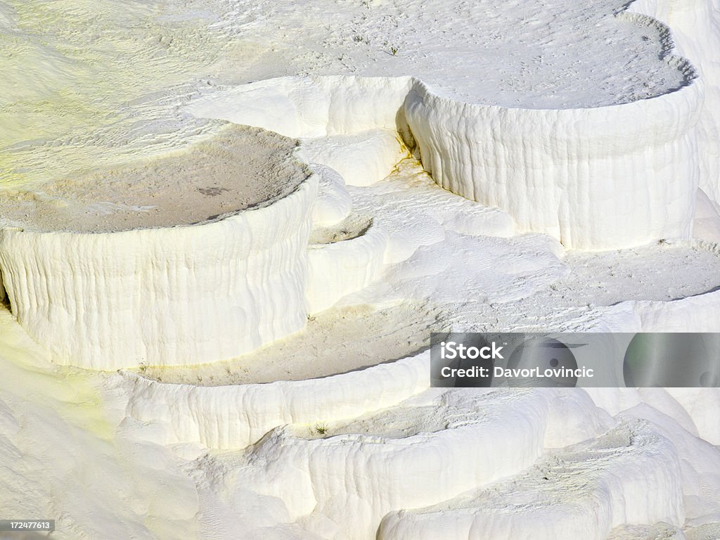 Pamukkale Pools Dry mineral water  pools at Pamukkale  in southwestern Turkey in mountains not far from Denzil. Asia Stock Photo