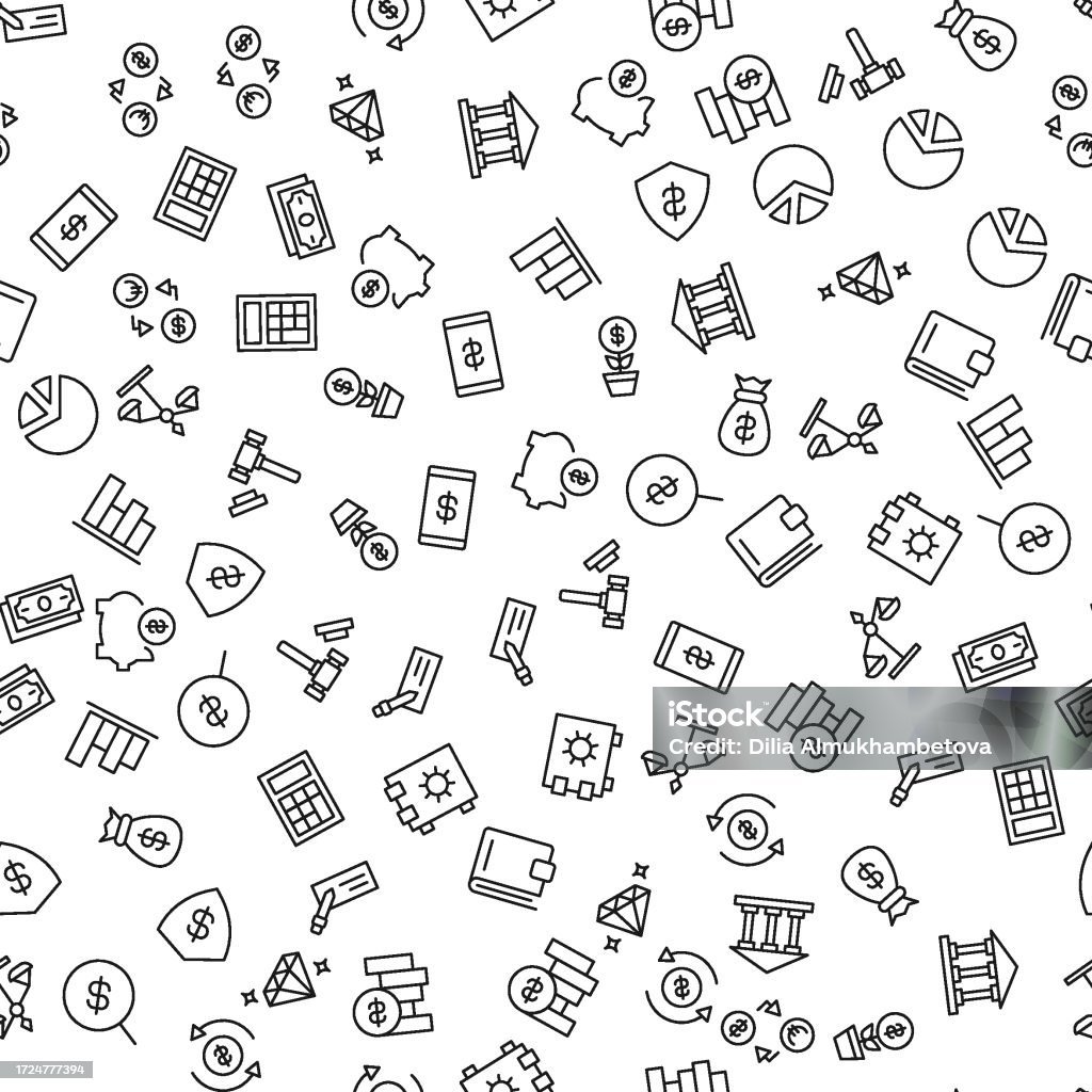 Banking Design Pattern Banking Seamless Pattern For Printing Wrapping Design Sites Shops Apps ...