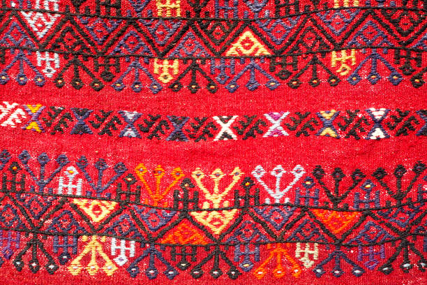 istock Examples of Turkish carpet and kilim patterns. 1724781332