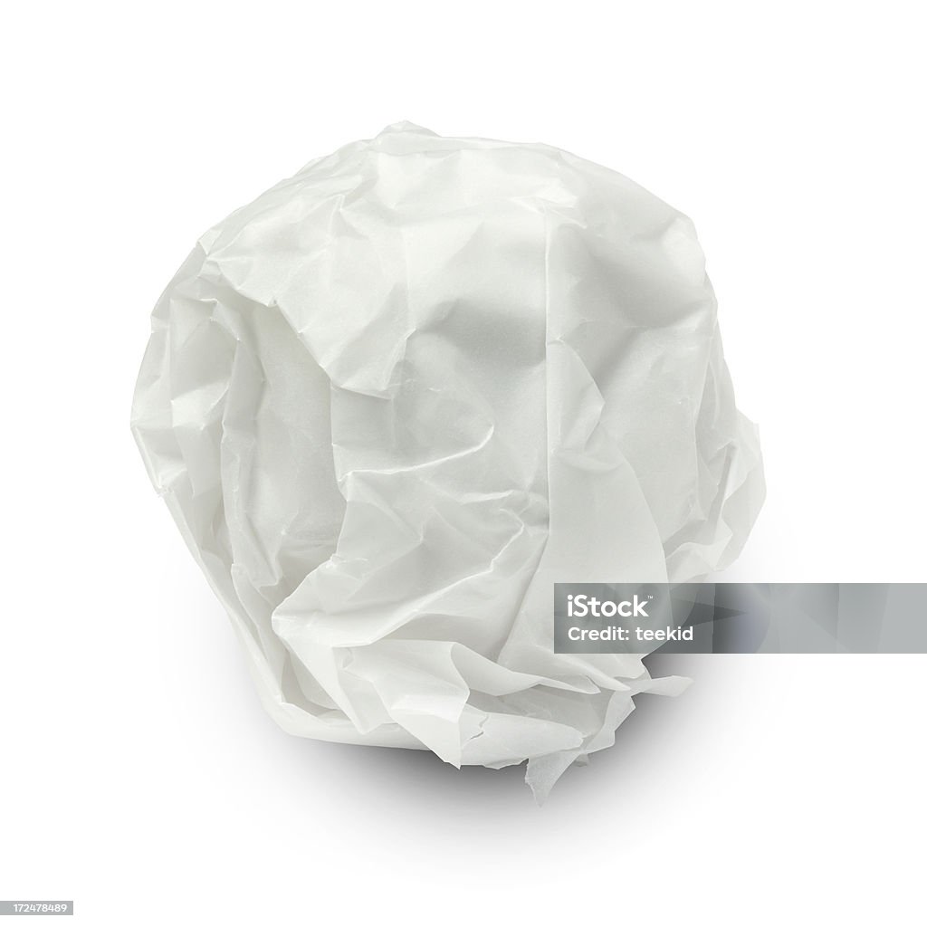 Cinza Bola de Papel - Foto de stock de Acima royalty-free