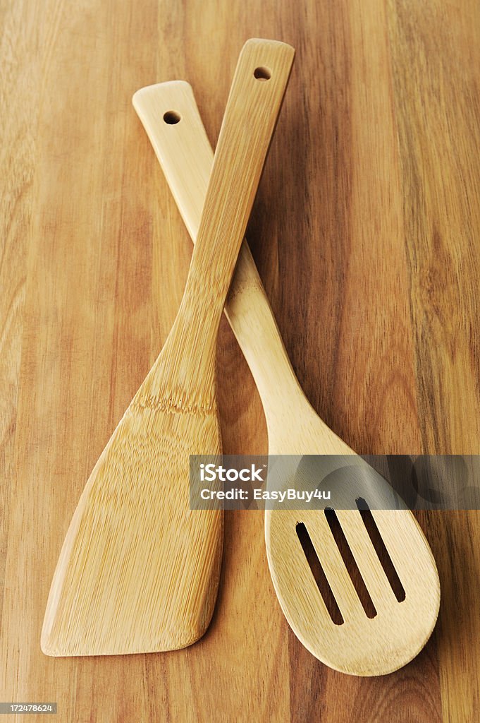 Utensili da cucina in legno - Foto stock royalty-free di Ambientazione interna