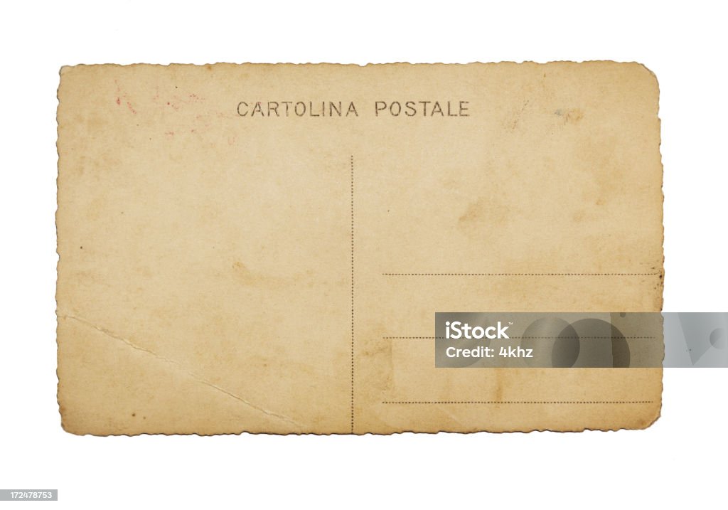 Cartolina Postale винтаж Старая открытка на спине - Стоковые иллюстрации Почтовая открытка роялти-фри