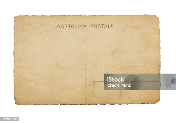 Cartolina Postale Винтаж Старая Открытка На Спине — стоковая векторная графика и другие изображения на тему Почтовая открытка - Почтовая открытка, Старинный, Антиквариат