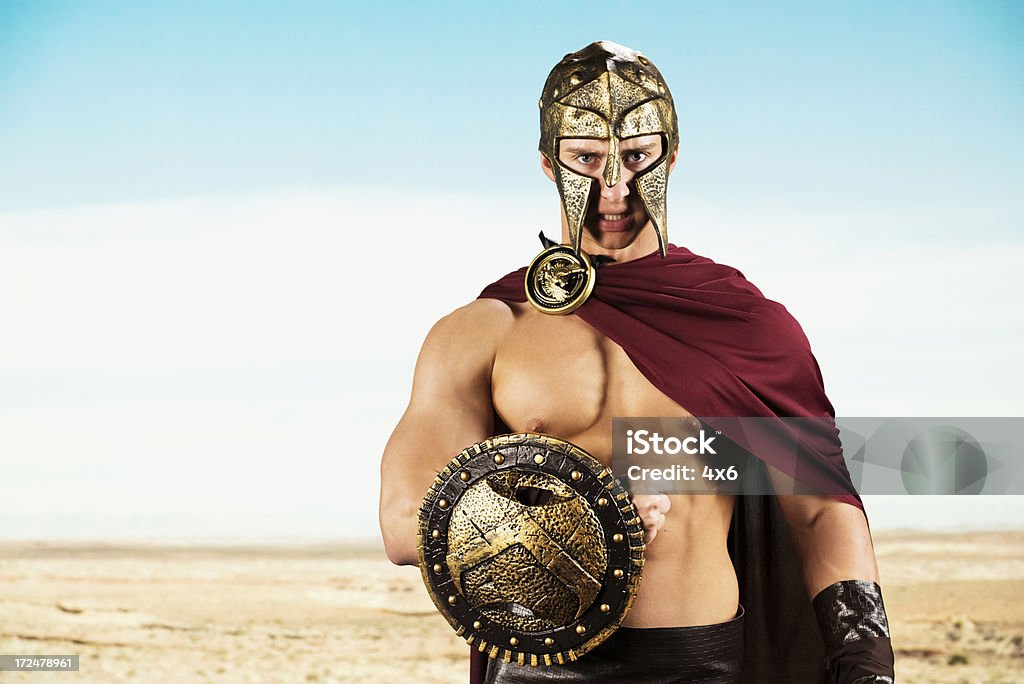 Guerreiro Spartan - Royalty-free Gladiador - Papel Humano Foto de stock