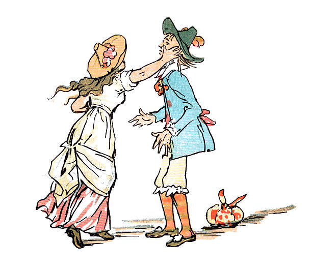 istock Eighteenth century girl slapping a young man on the face 172479576
