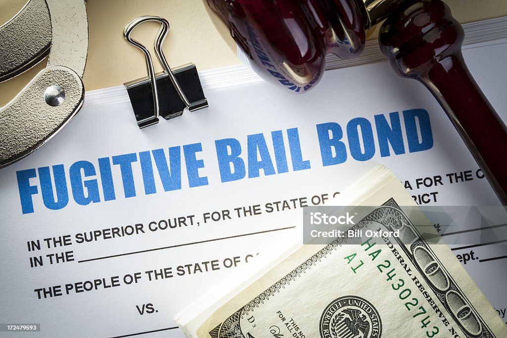 Bail Bond Document for release of prisoner, Bail Bond Bail - Law Stock Photo