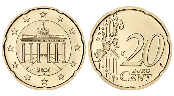 istock Proof Twenty euro cents coin on white background 172480482