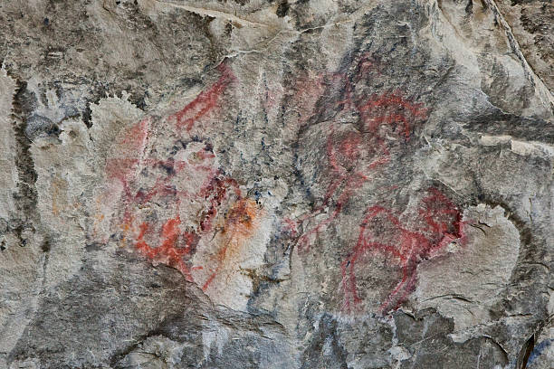 pictograph caverna-pictograph.cave parque estatal - cave painting indigenous culture american culture art imagens e fotografias de stock
