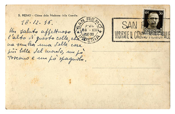 istock Greetings postcard from San Remo, Italy, 1936 172480602