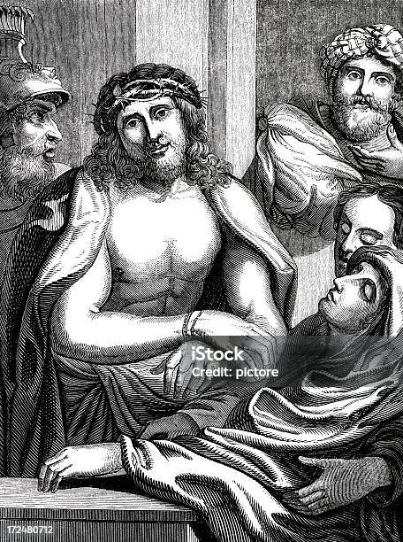 Ecce Homo Stock Illustration - Download Image Now - Bible, Black And White, Catholicism