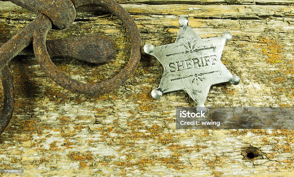 Sheriff Abzeichen auf Scheune Bord - Lizenzfrei Abzeichen Stock-Foto