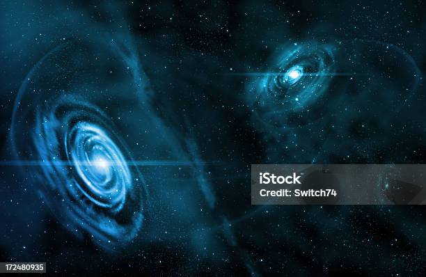 Przestrzeńniebieski - zdjęcia stockowe i więcej obrazów Galaktyka spiralna - Galaktyka spiralna, Bez ludzi, Droga Mleczna
