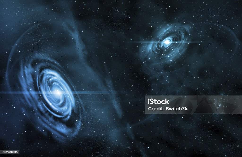Espaço-azul - Royalty-free Galáxia espiral Foto de stock