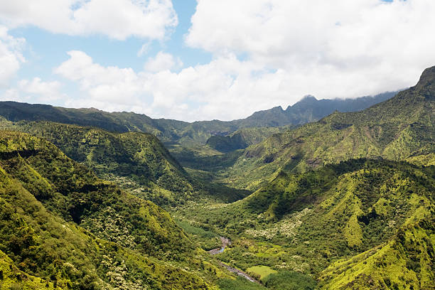 nepalski coast, hawaje - kauai tropical climate green travel destinations zdjęcia i obrazy z banku zdjęć