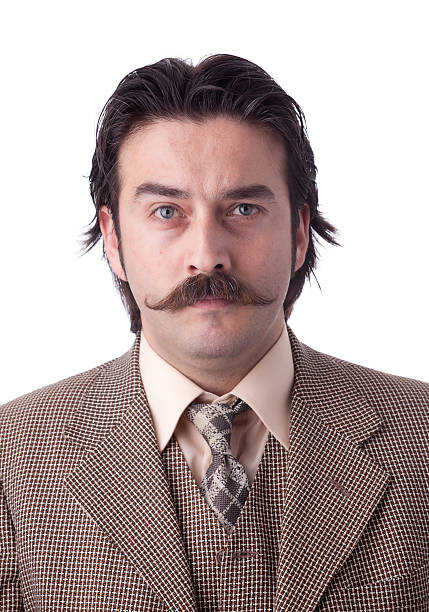 istock Mugshot of serious man with mustache 172481390