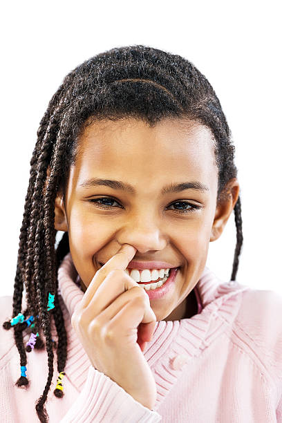 istock Cute girl picking her nose. 172481868