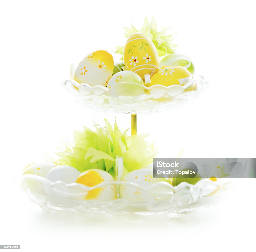 Easetr ovos na Tigela de Vidro - Royalty-free Amarelo Foto de stock