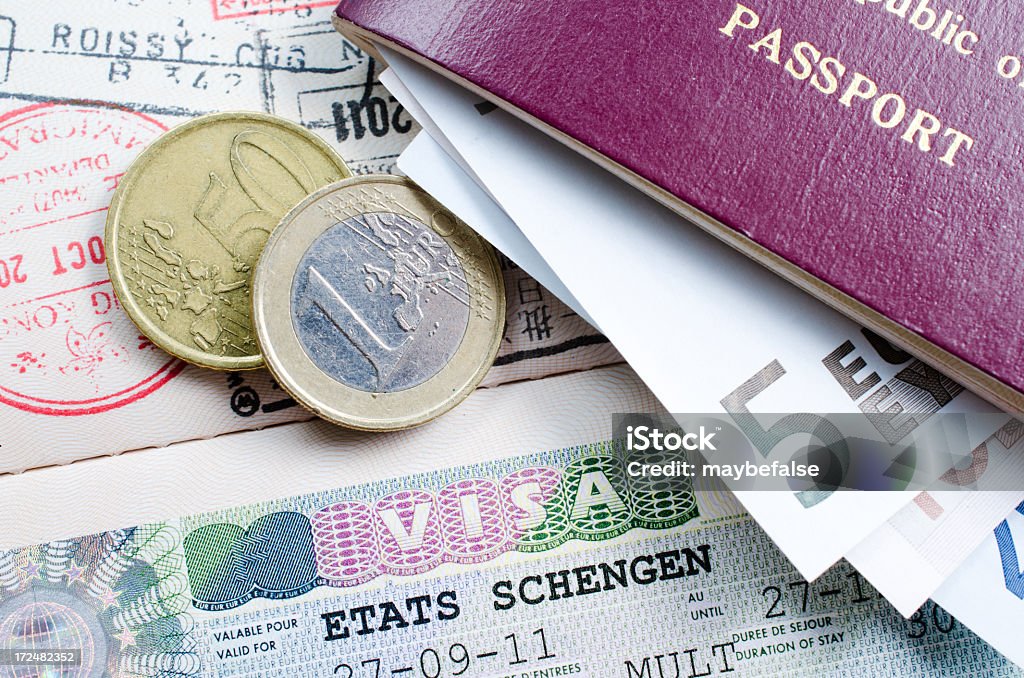 솅겐 비자 - 로열티 프리 Schengen Agreement 스톡 사진