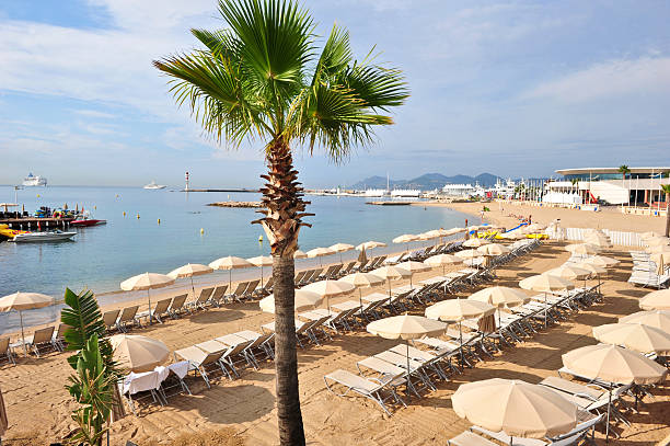 Playa de Cannes - foto de stock