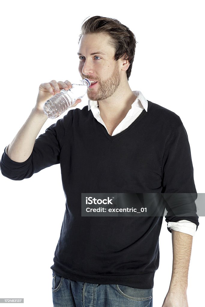 Attractive man wearing casual clothes isolated on a white background 30-39 Years Stock Photo