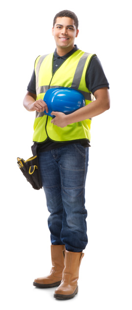 young construction worker