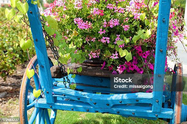 Flor Decorado Vinho Carrinho - Fotografias de stock e mais imagens de Ao Ar Livre - Ao Ar Livre, Arranjo, Arranjo de flores