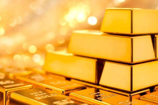 istock Pyramid of gold ingots 172483699
