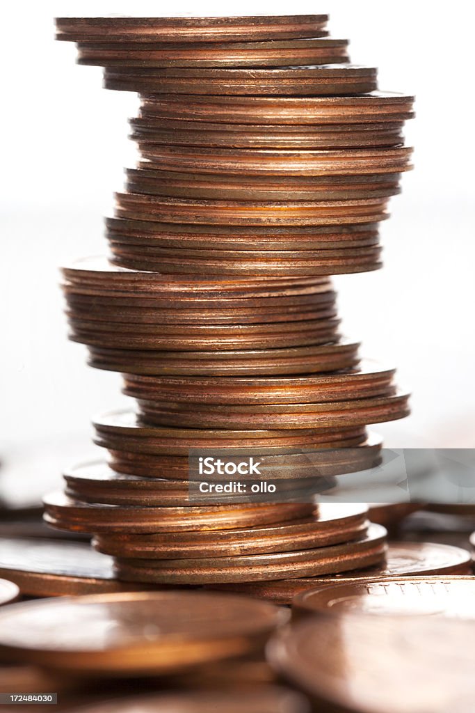 Torre céntimos de Euro - Foto de stock de Ahorros libre de derechos