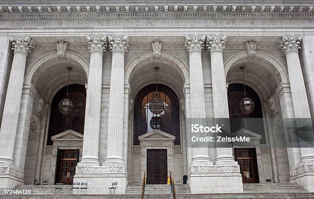 웅장한 입구 뉴욕 공립 도서관 0명에 대한 스톡 사진 및 기타 이미지 - 0명, 갈색, 건축