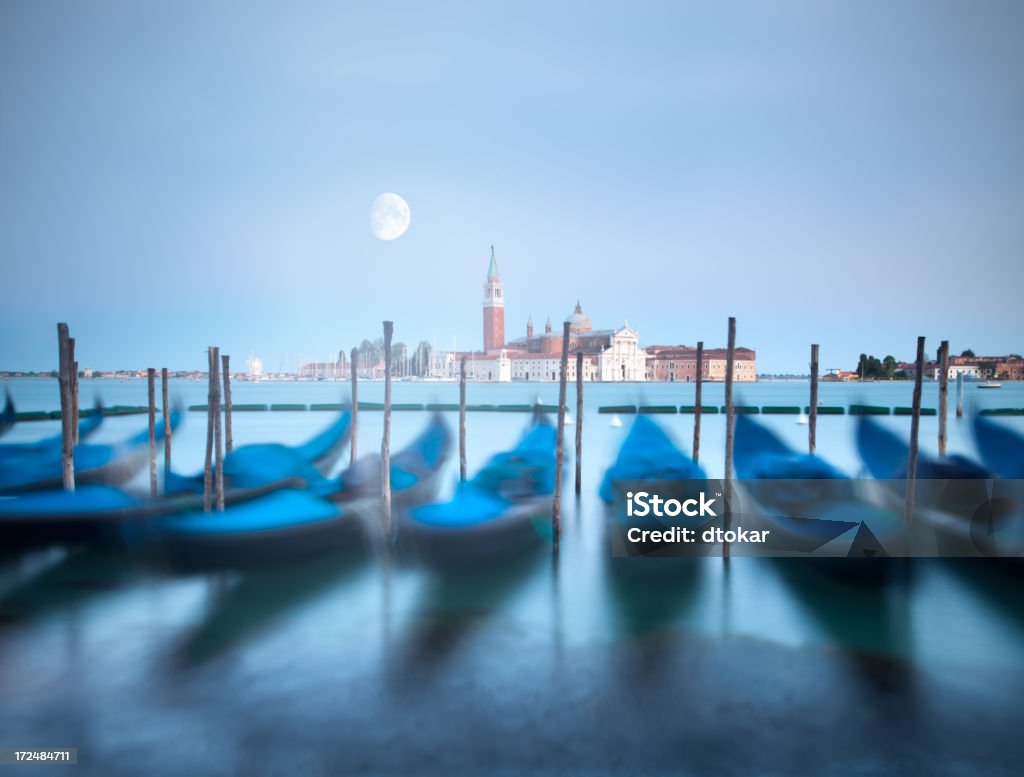 Noche de luna en Venecia - Foto de stock de Luna llena libre de derechos