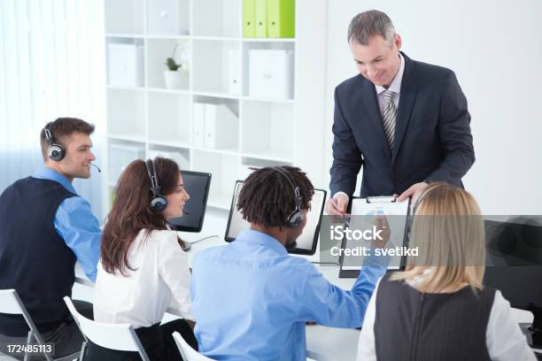 Group Of Customer Service Representatives Stock Photo - Download Image Now - 30-39 Years, 40-49 Years, Adult