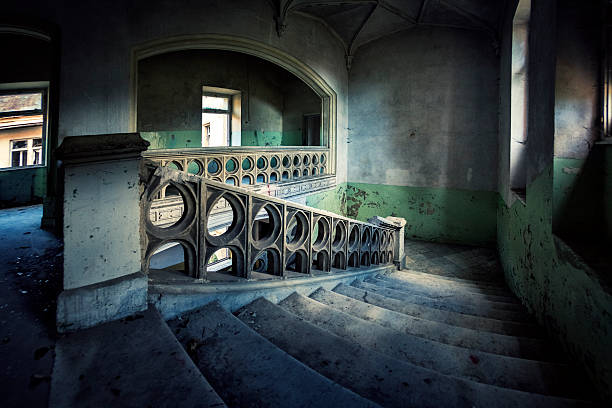 istock Stairway in abandoned European castle 172485456