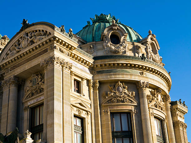Front view of the Garnier Opéra in Paris. France. March 12, 2021.