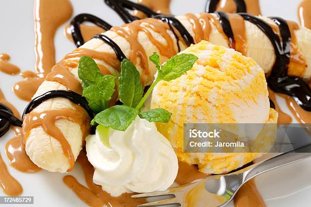 Banana Split Stock Photo - Download Image Now - Ice Cream, Swirl Pattern, Banana
