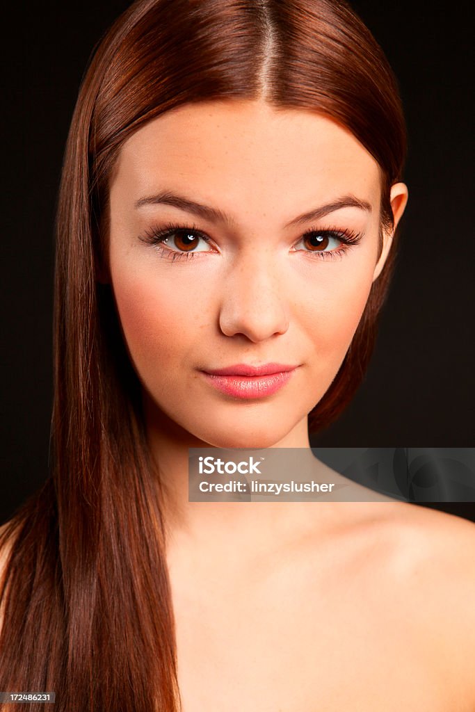 Retrato de modelo de beleza brunette - Foto de stock de 20 Anos royalty-free
