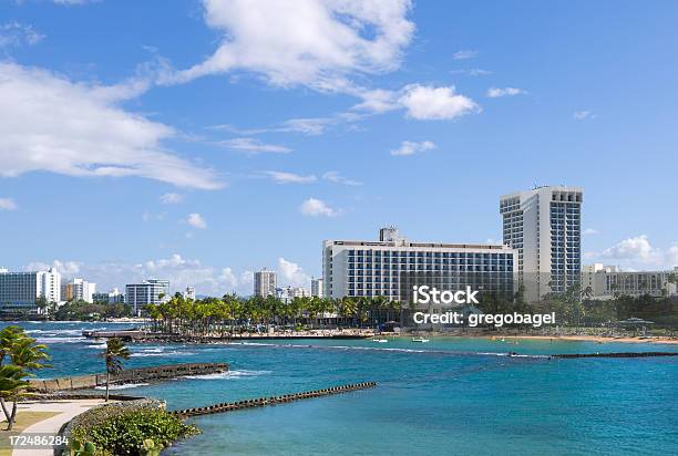 Отели И Здания В Городе Сан Хуан Пуэрторико — стоковые фотографии и другие картинки Condado Beach - Condado Beach, Архитектура, Атлантический океан