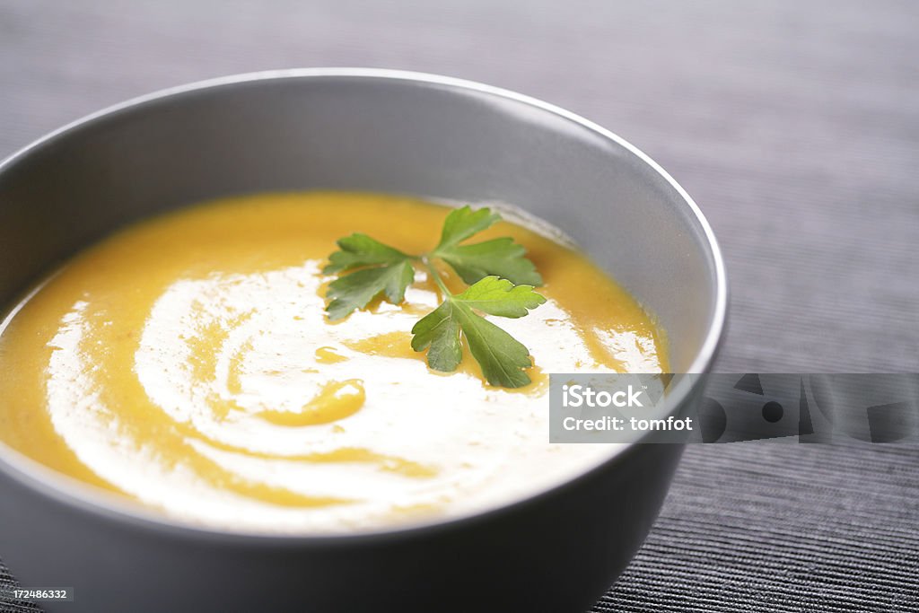 Sopa de calabaza amarilla - Foto de stock de Alimento libre de derechos