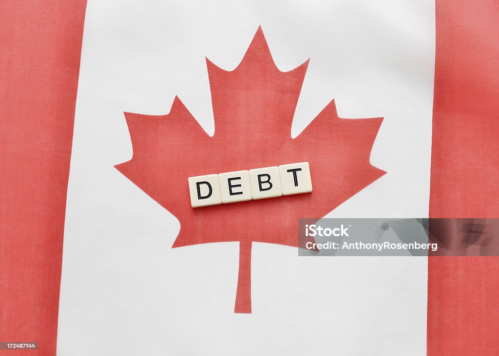 Canadian debito - Foto stock royalty-free di Bandiera