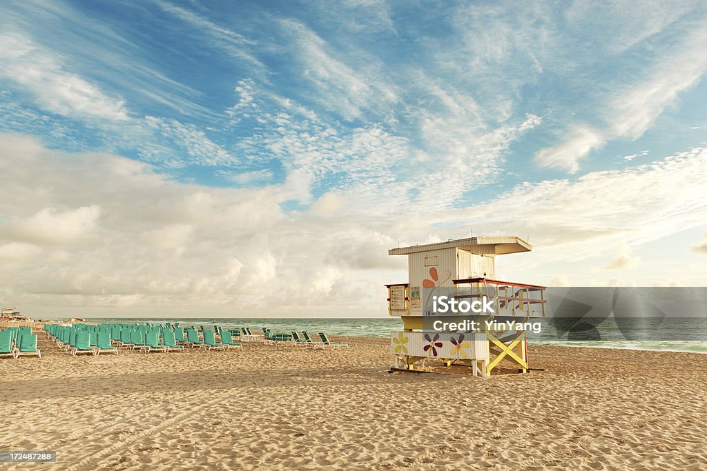 Manhã em Sul Praia de Miami, Flórida - Royalty-free Miami Beach Foto de stock