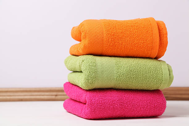 istock Colorful towels on floor 172487675