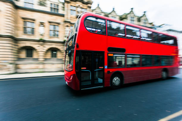 istock Double Decker Red Bus in London, Blurred Motion 172487676