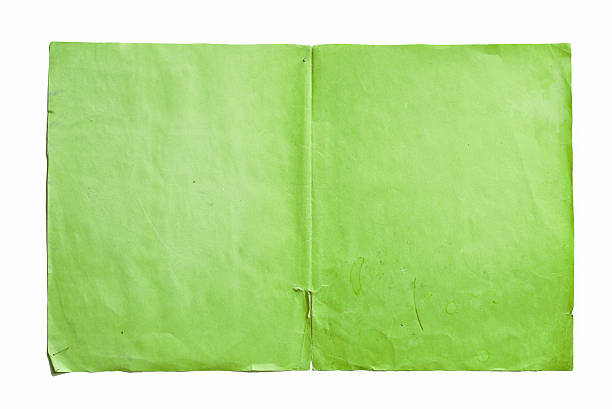 antigo, resistiu livro verde fundo. - creativity paper document stretched image imagens e fotografias de stock
