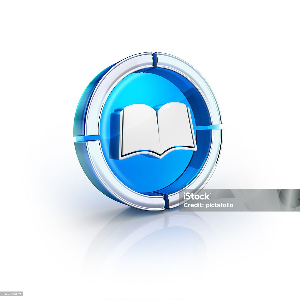 Vidro transparente ícone Símbolo de livro de leitura - Royalty-free Aprender Foto de stock