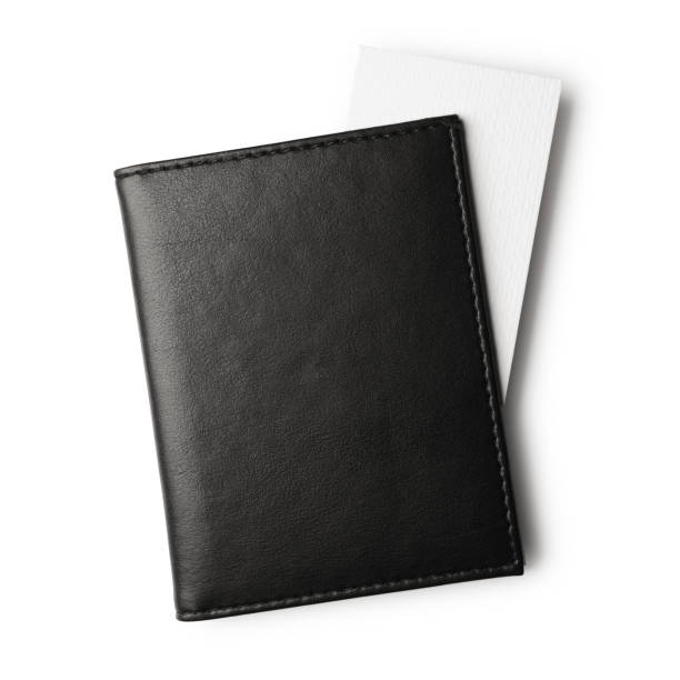 istock Black wallet and business card 172488536