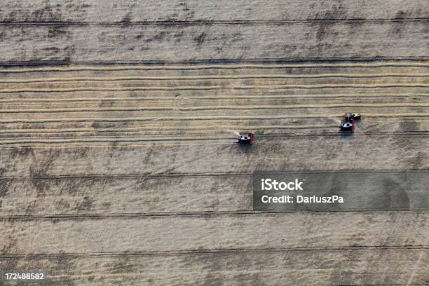 Photo libre de droit de Photo Aérienne De Récolte De Céréales banque d'images et plus d'images libres de droit de Agriculture - Agriculture, Avoine cultivée, Blé